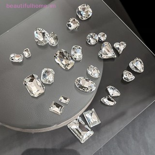 [beautifulhome] 5 Cái Lấp Lánh Sắc Nét Móng Tay Nghệ Thuật Trang Trí Kim Cương Giả Phối Móng Tay Trắng Trong Suốt Quyến Rũ Đồ Trang Trí [Làm Đẹp]