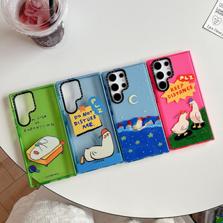 GLITTER Vịt Ngủ Mềm Phone Case For Dành Cho Samsung Galaxy Samsung Galaxy Samsung S26 25 24 23 22 UItra S25 24 23 Plus Vỏ Bảo Vệ Chống Sốc