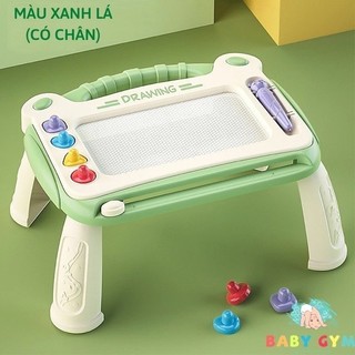 Bảng Vẽ Tự Xóa Cho Bé Thông Minh Có Chân Bàn, Bảng Từ Tính Tập Viết, Bàn Viết Gạt Xóa Đa Sắc Dành Cho Bé Tập Vẽ- POPIKID