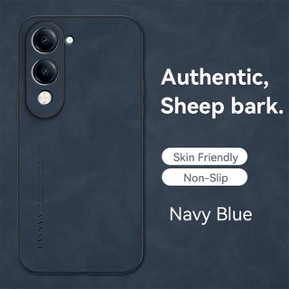 VIVO Y29S Y04 Da cừu cao cấp, làm bằng vỏ cứng thân thiện với da, vỏ điện thoại chống rơi và chống sốc