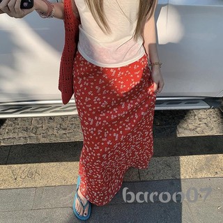 Váy hoa mỏng mùa hè dành cho nữ Váy bút chì Midi lưng cao dành cho du lịch đi biển mua sắm