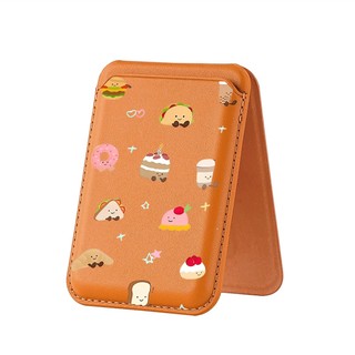 Bánh Hoạt Hình Họa Tiết Ví Cho iPhone 16 15 14 13 12 pro Max 16Plus Thẻ Điện Thoại Cho Ốp Lưng Bỏ Túi Bao