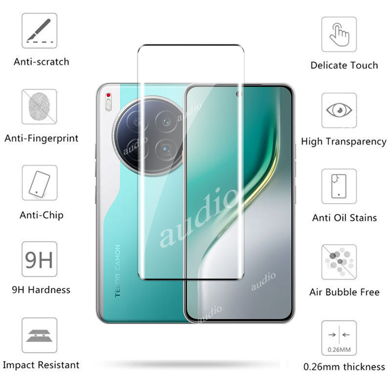 Tecno Camon 40 Premier 5G 3D Màn Hình Uốn Nóng Mặt Trước Bảo Vệ Cho Tecno Camon40 Premier Pro 5G 4G 2025 Kính Cường Lực Cho Tecno Camon 40Premier 40Pro 5G Màn Hình Chống Trầy Xước