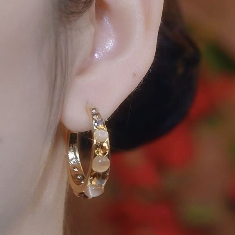 Bông tai Opal thời trang Tính khí Bông tai nữ độc đáo