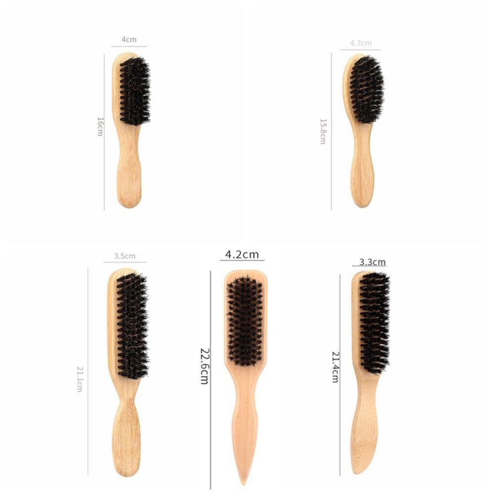 NORDICLIFE Slick Back Hair Brush, Chức năng trêu chọc bằng gỗ Bàn chải tóc lông Boar, Flyaways Control Smooth Backcombing Design Sleek Ponytail Brush Dụng cụ tạo kiểu tóc