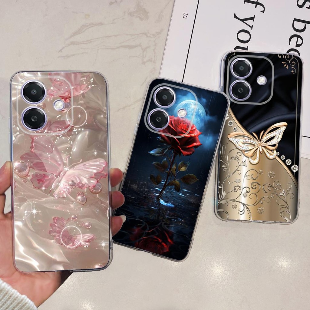 Ốp điện thoại OPPO A3x 4GCase OPPO A3 4G oppoA3 5G OppoA3x 5G CPH2683 CPH2641 CPH2681 CPH2669 Ốp silicon TPU mềm hình hoa