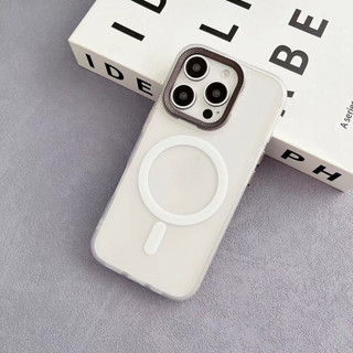 [Hoạt động] Ốp điện thoại mờ chống sốc sang trọng tương thích cho iPhone 16 Pro Max 15 14 13 12 Pro Max 16 / 14 / 15plus với vỏ cứng bảo vệ khung camera kim loại từ tính