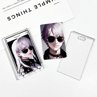 MARBLEM 1 Cái Đựng Thẻ, Tấm Bảo Vệ Thẻ Sinh Viên Kpop Trong Suốt, Màn Hình Có Dây Đựng Photocard Thời Trang Hàn Quốc Đồ Dùng Học Sinh
