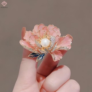 [Pcwfkef] Trâm cài ngọc trai hoa mẫu đơn thanh lịch dành cho nữ Cô gái Áo sơ mi thời trang tinh tế Váy ba lô Phù hợp với mũ Chân Corsage Quà tặng mới