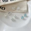 1 Đôi Bông Tai Đính Đá Zircon Ngôi Sao Mặt Trăng Màu Xanh Phong Cách Hàn Quốc Cho Nữ Tinh Tế Ngọt Ngào Dễ Thương Tính Khí Bông Tai Trang Sức Cưới Mới