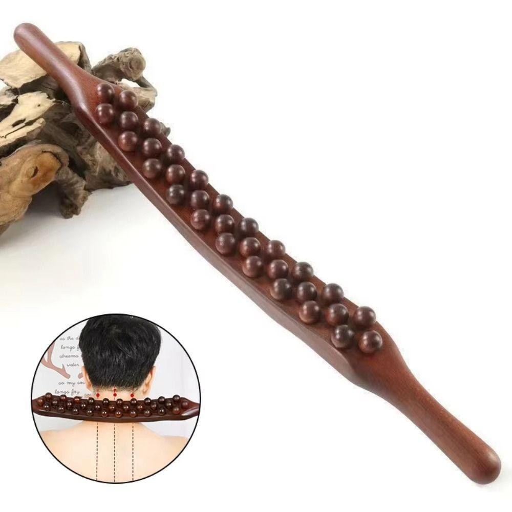 Gậy massage toàn thân WOODNEST, Gậy cạo lưng cầm tay đa năng, Trị liệu thư giãn 37 hạt Máy mát xa huyệt