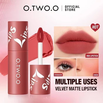 O.TWO.O Tint Matte Veet Clay Mềm 12 Sắc Thái Kem Bùn Môi Chống Thấm Nước Lâu Dài Son Môi Trang Điểm Son Môi Applicator Màu Nhẹ Liptint Mỹ Phẩm Chăm Sóc Bóng