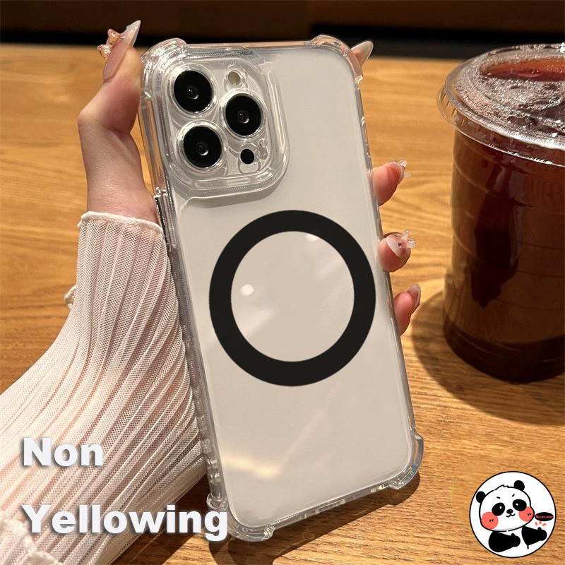 Vỏ Từ Tính Cho Huawei P60 Art P50 P50e P40 P30 P20 P10 P9 Mate 60 50 40 30 20X 10 9 Pro Plus Lite 2019 Vỏ Sạc Không Dây Trong Suốt Bốn Góc Vỏ Điện Thoại Mềm Chống Sốc