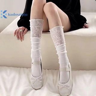 Kudosation Thu Đông Jk Ren Ấm Áp Phong Cách Ba Lê Ngọt Ngào Xếp Chồng Tất