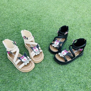 dép quai hậu Kuromi cho bé sandal chiến binh bé gái dây đan da PU mẫu mới chống trượt cá tính QCCC full box Kuromi5222