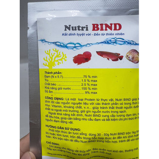 Nutri Bind Kết Dính Tự Nhiên Trộn Tôm, Tim Bò Thức Ăn Cho Cá Cảnh (Gói 40gram)