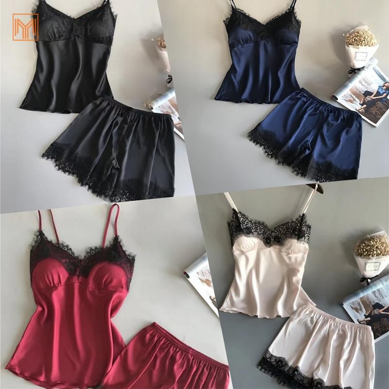 Marbit Ren Gợi Cảm Bộ Đồ Ngủ Phù Hợp Với Nữ Cổ Chữ V Đồ Ngủ Quần Lót Thường Ngày Váy Ngủ Mới