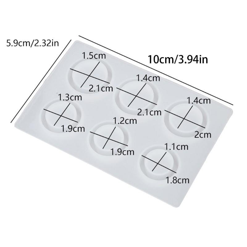 Flgo DIY Nhựa Epoxy Nhẫn Đúc Khuôn Đúc Nhẫn Khuôn Quà Tặng Cho Người Yêu DIY