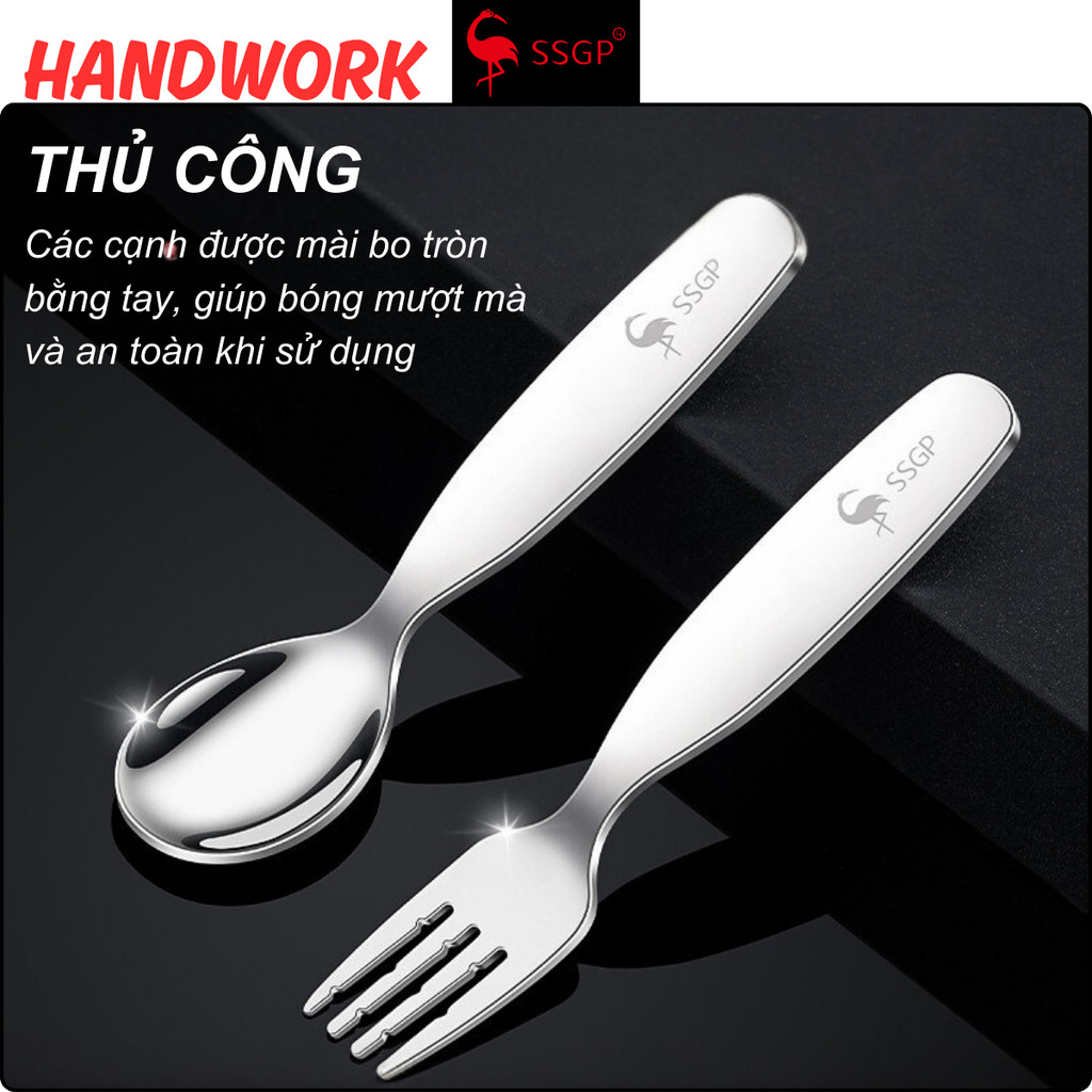 Muỗng ăn dặm cho bé tập ăn cao cấp SSGP - Thìa tập ăn Muỗng cho bé ăn dặm Muỗng silicon cho bé