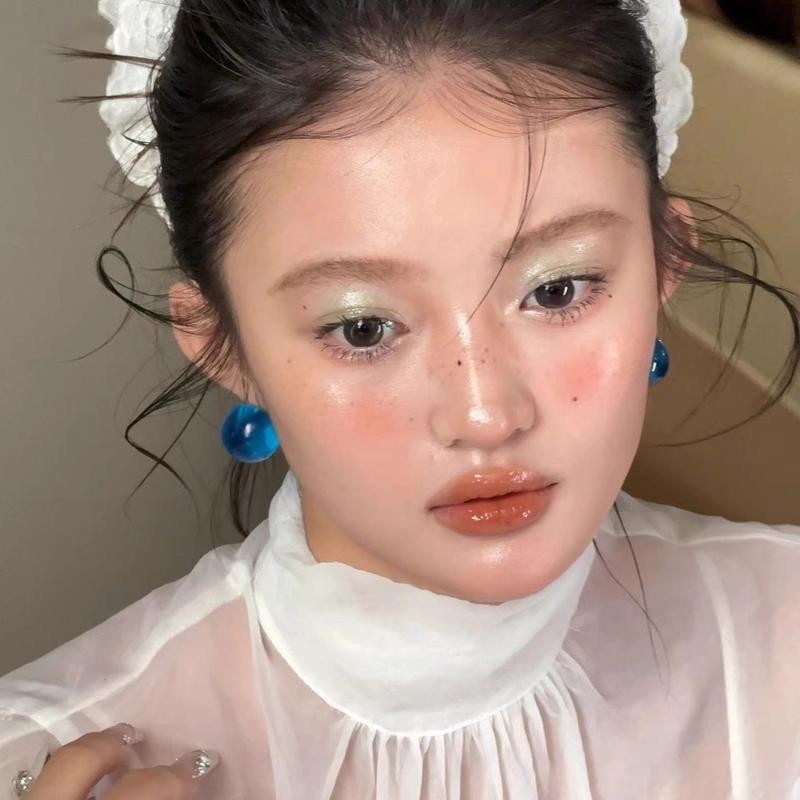 Mùa Hè Phong Cách Mới Xanh Bóng Xanh Bông Tai Tươi Bông Tai Bông Tai Bông Tai