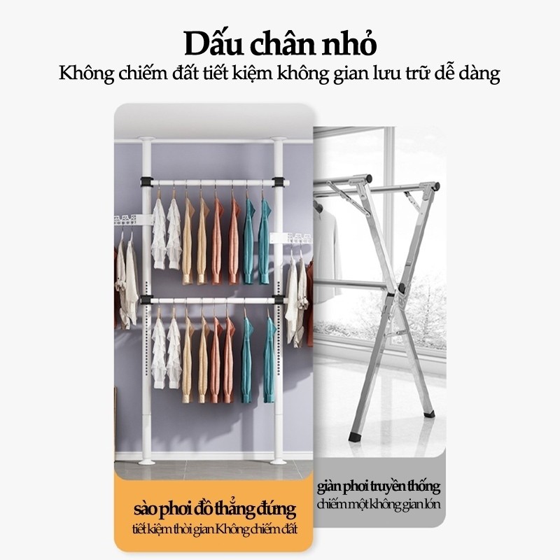 𝐎𝐥𝐢𝐟𝐞 Thanh Treo Không Cần Khoan Giá Treo Quần Áo Dung Tích Lớn Giá Treo Quần Áo Đẹp
