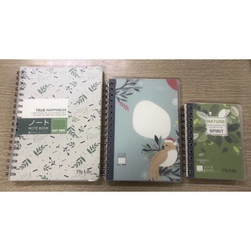 Sổ Takeyo ruột giấy chấm Dot Grid MY LIFE bìa nhựa 200 trang. - Văn phòng phẩm
