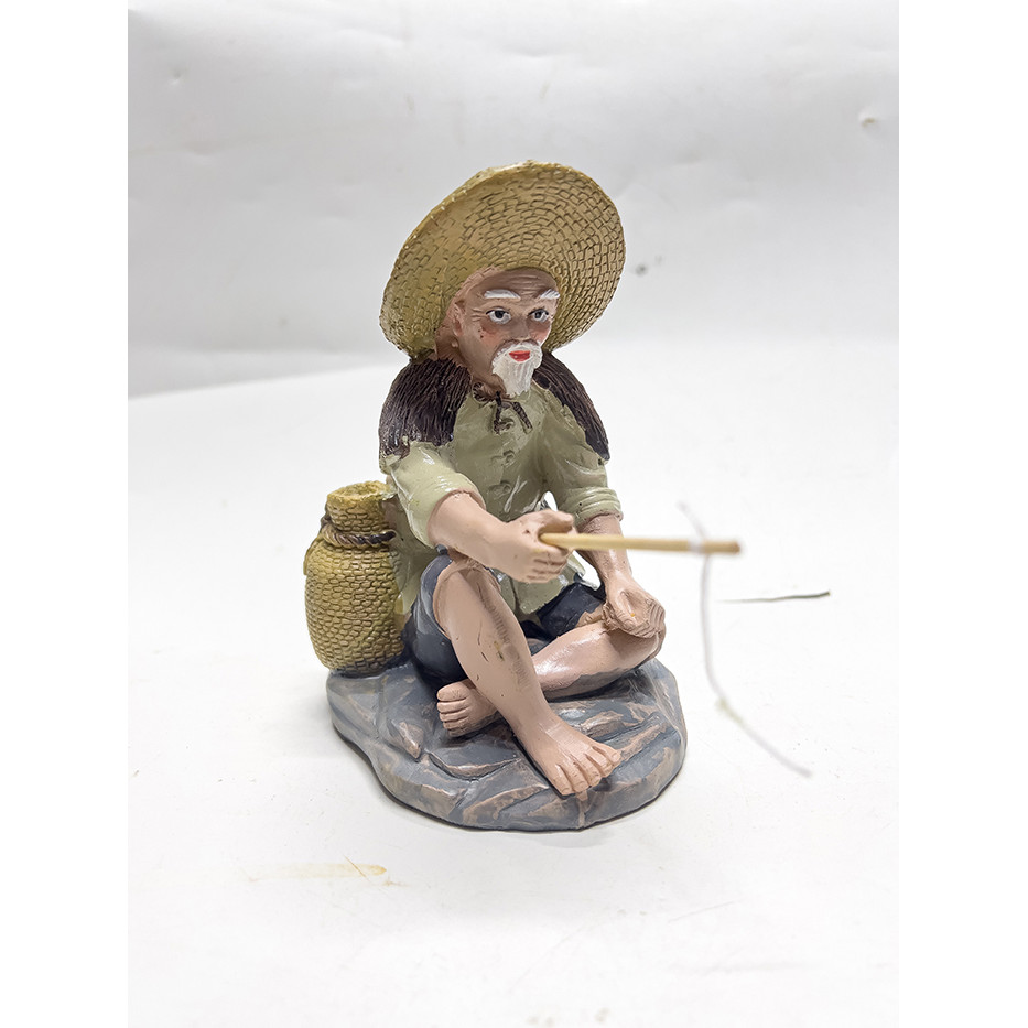Ông Lão Câu Cá Trang Trí Tiểu Cảnh, Non Bộ, Bể Cá Cảnh (10x8x13cm)