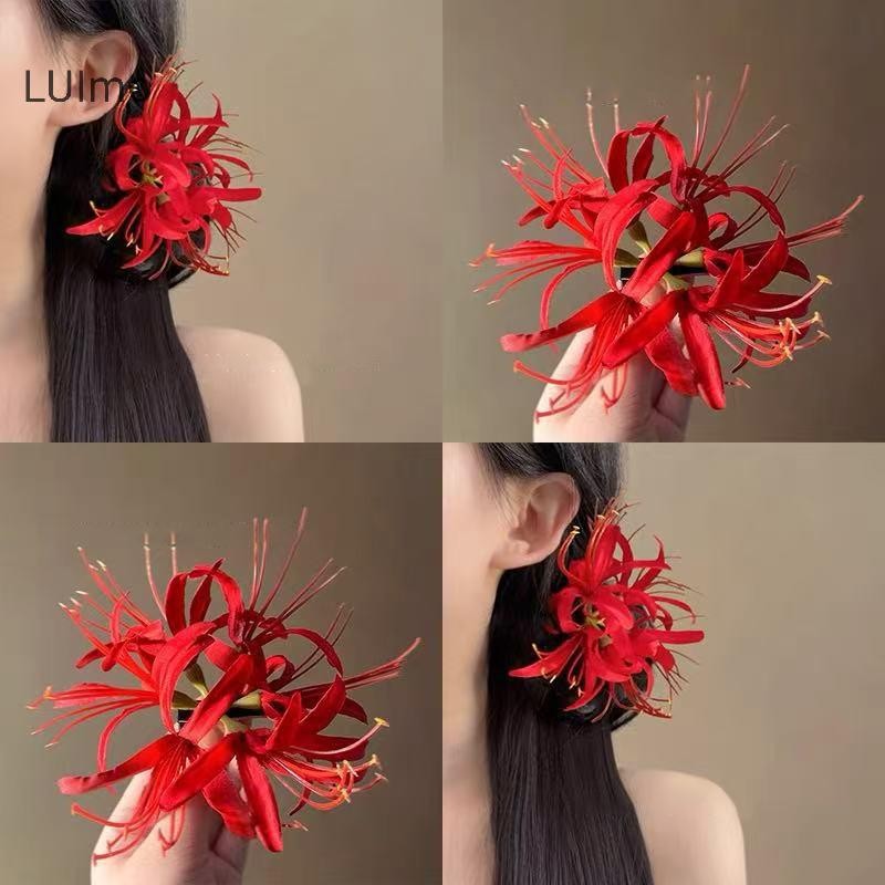 LUImo Siêu Tinh Tế Hoa Kẹp Tóc Bên Biển Không Khí Kẹp Ảnh Phụ Kiện Tóc Mỏ Vịt Kẹp Lily Kẹp Tóc Bên Kẹp SBS