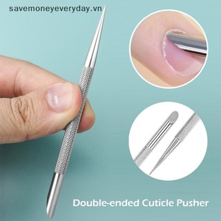 [savemoneyeveryday] 1 PC Dụng cụ đẩy biểu bì bằng thép không gỉ hai đầu Dụng cụ làm móng tay Dụng cụ làm móng tay cho nghệ thuật làm móng tay [vn]