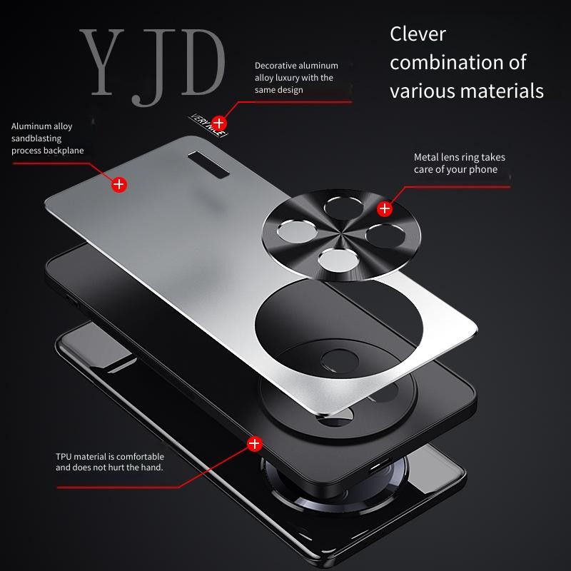 Ốp Lưng Cho Vivo Y39 Hợp Kim Nhôm Mờ Mặt Sau TPU Chống Rơi Vỏ Điện Thoại