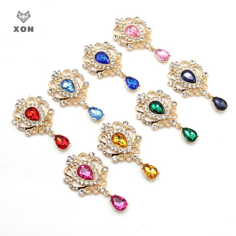 [XON] 32 * 60MM dành cho công việc Nút kim cương giả Tóc Manualidades Phụ kiện Diy Flat back Trâm Phụ kiện trang sức [VN]