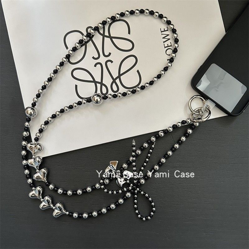 [Shop Hot Sale] Simple Girl Bowknot Love Điện thoại di động Dây đeo chéo đa năng Tất cả các trận đấu Túi dây buộc Bộ khuếch đại Dây đeo máy ảnh