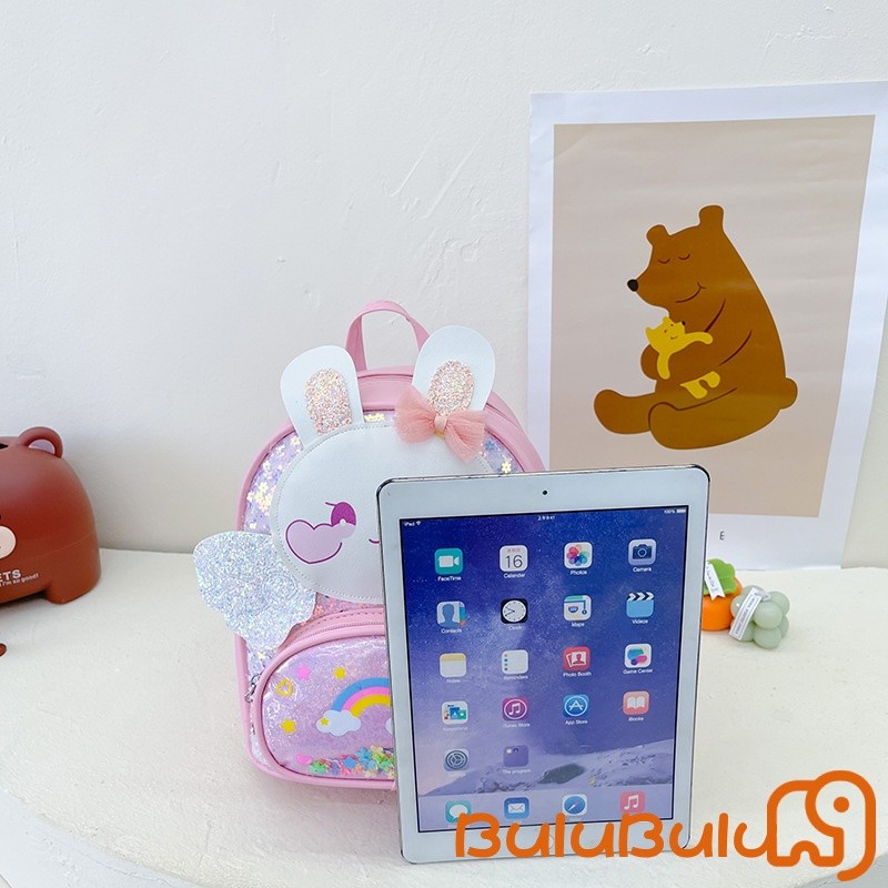 balo mẫu giáo Kawaii Phim hoạt hình thỏ in hình Túi đi học nhẹ cho bé gái Bé trai 1-3 tuổi