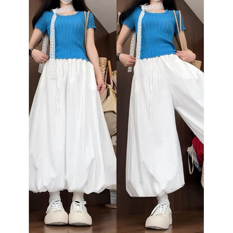 quần kẻ sọc ống rộng Quần hoa phong cách Hàn Quốc trang phục dopamine nhiều màu sắc kích cỡ lớn che dáng thon gọn
