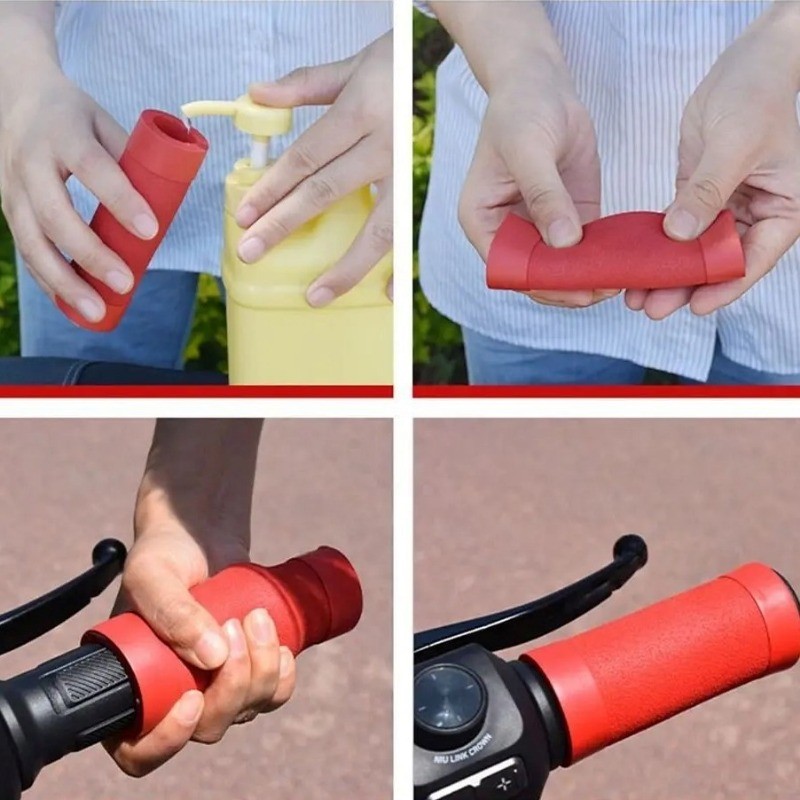 4 Cái / bộ Tay Cầm Xe Máy Chống Trượt - 3 Màu Tay Cầm Thoáng Khí Dễ Dàng Lắp Đặt