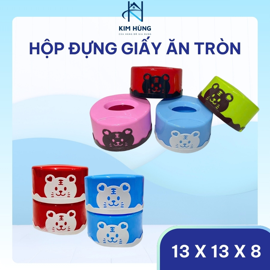 [Giá Xưởng] Hộp Đựng Giấy Ăn Tròn – Nhựa PP Gọn Nhẹ, Dùng Cho Quán Ăn, Nhà Hàng