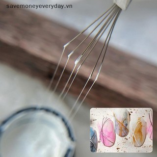 [savemoneyeveryday] Tranh vẽ móng tay đa chức năng 7 chân Bút tay cầm bằng thép không gỉ có thể uốn cong Bàn chải Gel UV Vẽ dụng cụ làm móng tay [vn]
