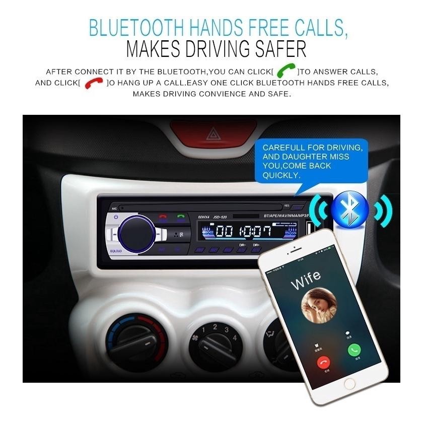 [Sẵn sàng] Hỗ trợ rảnh tay Bluetooth trên ô tô Máy nghe nhạc USB / SD MP3 1 Din In-Dash Autoradio Radio
