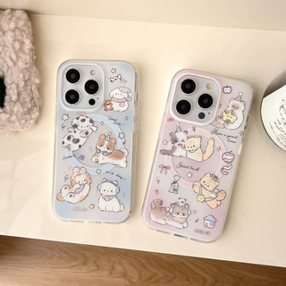Ốp Lưng Cứng Tương Thích Với iPhone 13 13Pro 13ProMax 14 14Pro 14ProMax 15 15Pro 15ProMax 16 16Pro 16ProMax 17 17Pro 17ProMax Ốp Nam Châm Họa Tiết Mèo Gradient