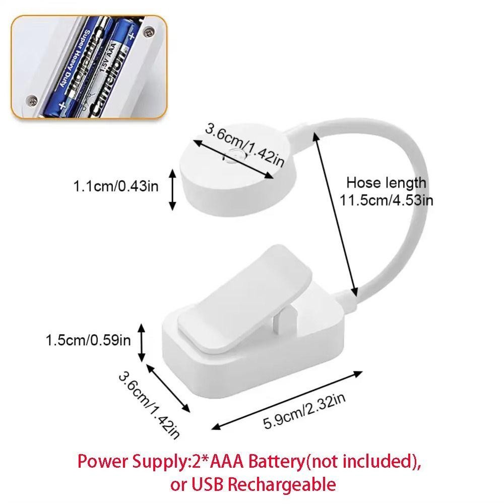 Đèn kẹp sách LED JSJING, Đèn bàn phòng ngủ có thể điều chỉnh độ sáng vô cấp 3 màu, Bảo vệ mắt linh hoạt đa năng 360° Xoay đèn đọc sách với Clip học tập