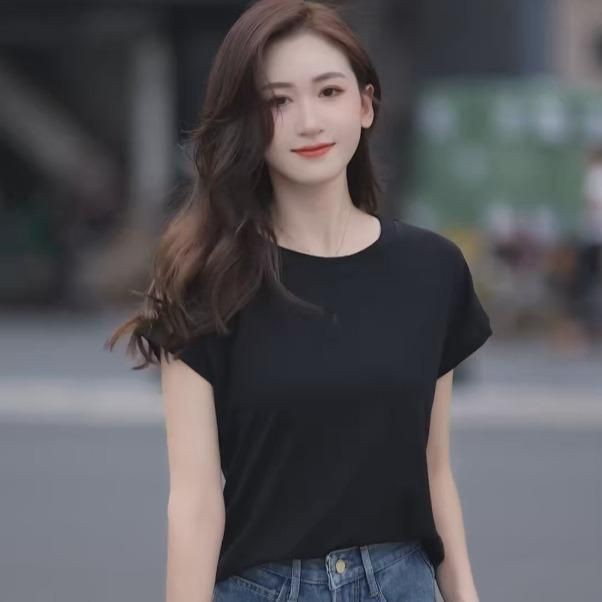 Áo thun tay hến nữ basic trơn cotton big size cổ tròn thời trang nữ (Datthustore - ms50)
