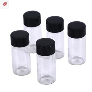 ALIK 5 chiếc 5ml nhỏ dễ thương phòng thí nghiệm lọ thủy tinh chai trong suốt có vít VN