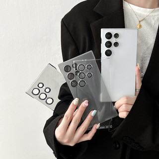 [Jlk] Ốp từ tính không viền siêu mỏng cho Samsung Galaxy S23 S22 S25 Ultra S24 Plus Độ cứng mờ trong suốt S24 Ultra PC Cover