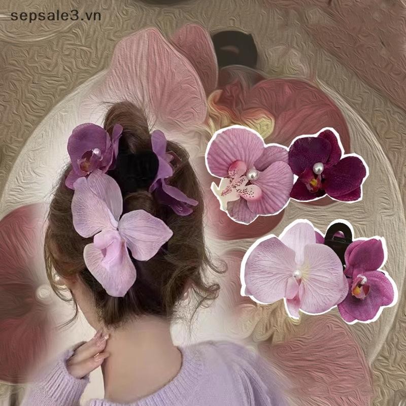 # VN # Phong Lan Ngọt Ngào Hàn Quốc Cho Nữ Kẹp Tóc Hoa Nhân Tạo Tóc Barrettes Kẹp Tiệc Cưới Mũ Phụ Kiện Quà Tặng.