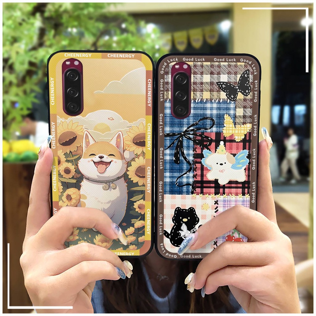 Bảo Vệ Điện Thoại Chống Sốc Ốp lưng Sony Xperia 5 / XZ5 Bền Mềm Ốp Lưng Túi Điện Thoại Bảo Vệ Chống Bụi TPU Hoạt Hình Dễ Thương Chống Va Đập Vỏ Di Động Chống Bụi Bẩn