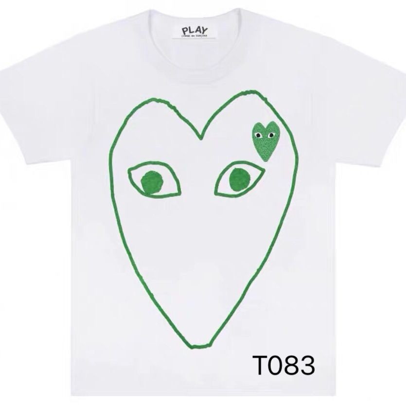 Áo thun Cotton ngắn tay nguyên chất dáng rộng chơi thường ngày Trái tim tình yêu Unisex Trái tim đỏ Bảo vệ Ling