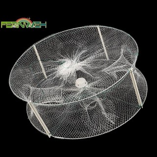 [Fernweh] 1Pc 4 Lỗ Câu Cá Có Thể Gập Lại Cá Cua Mồi Lưới Bẫy Tôm Hùm Fishnet Đúc Nhúng Lồng Bẫy Cá Đúc [MỚI]