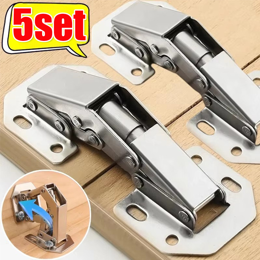 1 / 3 / 5 Bộ Bản Lề Tủ Inox / Bản Lề 90 Độ Có Ốc Vít / Bộ Dụng Cụ Phần Cứng Nội Thất Che Khuyết Điểm