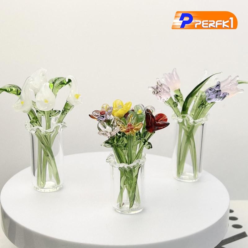 Bình Thủy Tinh Nhỏ Sắp Xếp Hoa Hộp Đựng Trang Trí Sưu Tập Trang Trí Ấm Hoa Thanh Lịch Cho Bàn Gia Đình Trung Tâm
