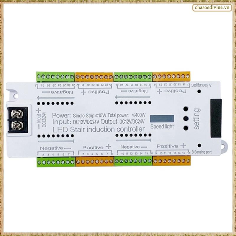[K O G X] Bộ điều khiển ánh sáng cầu thang 32 kênh tự động LED cảm biến chuyển động Bộ điều khiển ánh sáng cầu thang cho cầu thang Dải linh hoạt 12V 24V Dễ sử dụng